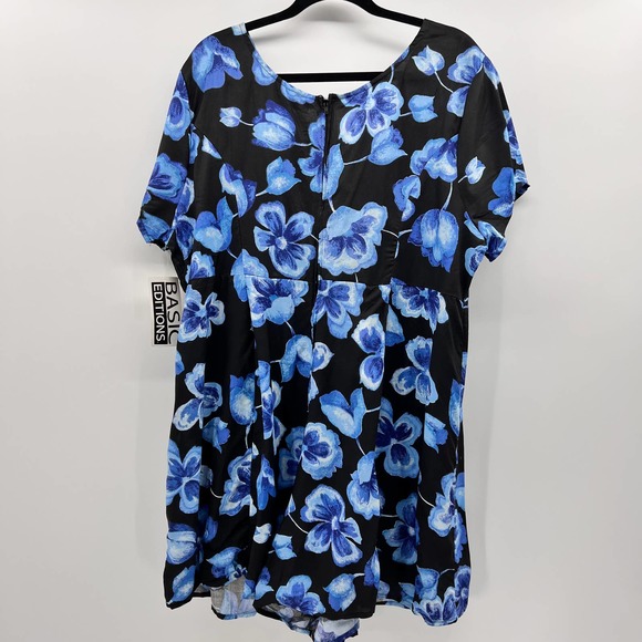 Vintage Basic Editions Large Blue Floral Tulip Short Romper NWT Old Stock 2XL - Picture 2 of 10